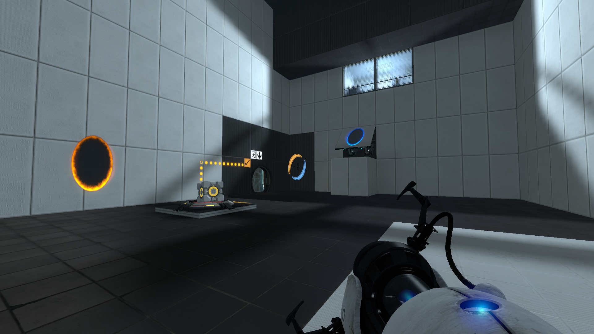 Inside a portal level